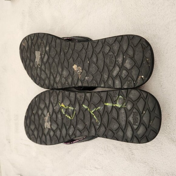 Flojos Womens Maddy Flip Flops Size 10 Black Sandals Thongs Comfort Shoes - Picture 10 of 10